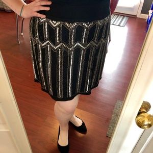 Torrid Size 2 Beaded Sequin Front Mini Skirt